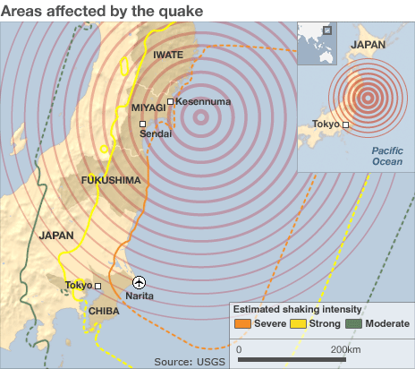 map of japan earthquake 2011. 11, 2011. The Japan earthquake