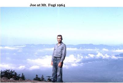 Joe Sanders at Mt. Fuji in 1964