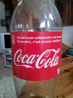 Bilingual Swiss Coke bottle