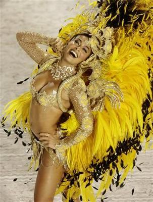 A woman dancing the samba