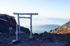 Last torii on Gotemba Trail, next to summit post office - Aug. 5, 2015
