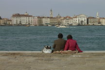 A fine middle-aged couple in Venice 