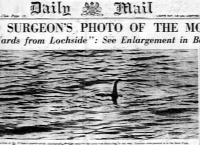First news report of the sighting of Nessie in 1934