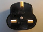 back view of Type A to Type G adapter plug