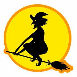 broom riding witch