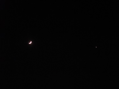 crescent moon & venus