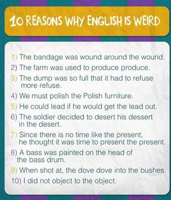 10 Reasons Why English is Weird