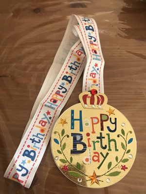 Happy Birthday Gold Medal