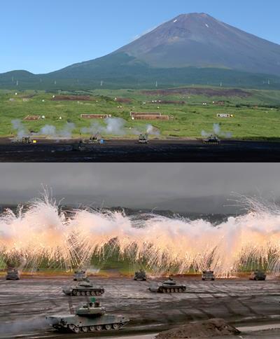 Japan's GSDF conducts exercises near Mt. Fuji