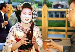 Kyoto geisha beer garden