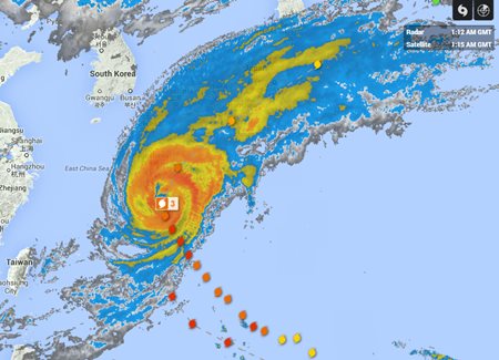 Typhoon Phanfone radar