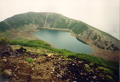 San-no-ike, one of Mt. Ontake-san's 5 crater lakes San-no-ike, one of Mt. Ontake-san's 5 crater lakes