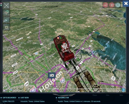 NORAD Tracks Santa in Houston - 2014