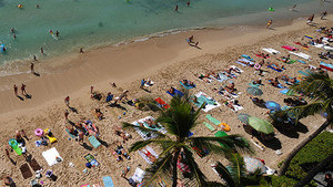 Waikiki Beach in Honolulu, Hawaii