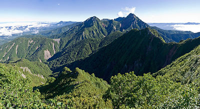 Aka-dake and Amida-dake from Gongen-dake