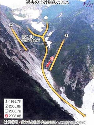 Daisekkei rockfall routes