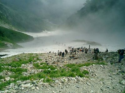 At the top of Daisekkei Valley (big snow valley)