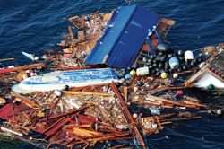Floating debris from Japan tsunami