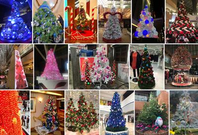 Japanese Xmas tree collage