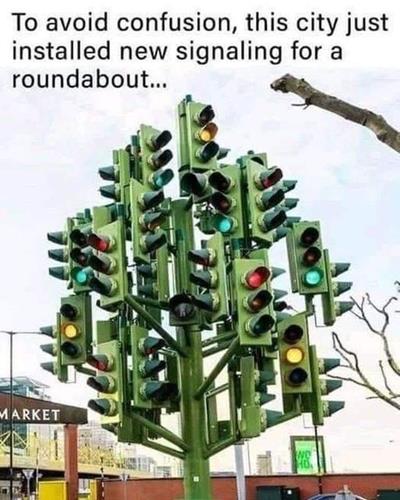 new roundabout traffic signaling