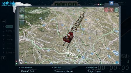 Norad Tracks Santa over Tokyo