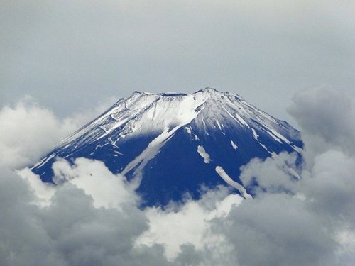 Snowy Mt. Fuji, taken June 22, 2013