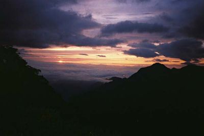 sunset near Suisho-dake