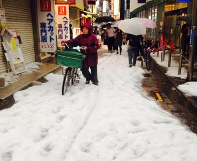 Tokyo hailstorm, June 24, 2014