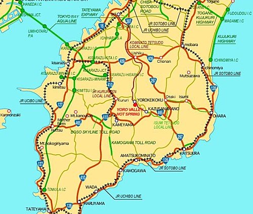 Yoro Keikoku Valley Access Map