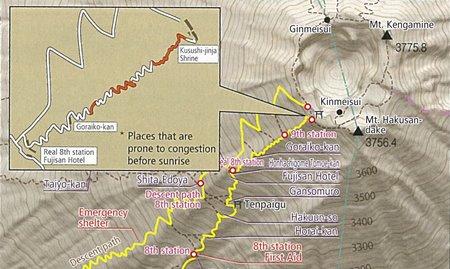 Yoshida Trail congestion spots