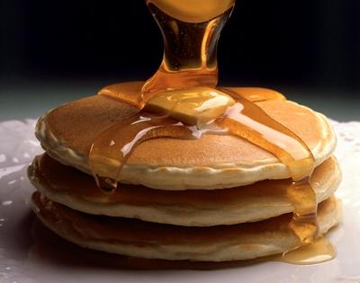 Pancakes w/ Canadian maple syrup