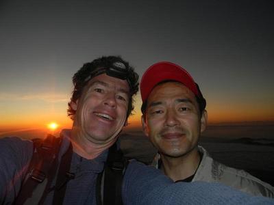 Rob & Ryoji on summit of Fujisan