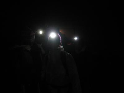 Nighttime headlamp pose