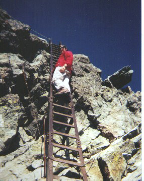 Jeff on ladder in the Daikiretto