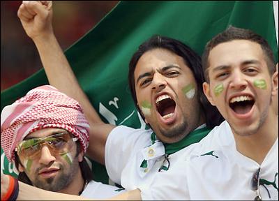 Saudi Arabian soccer fans