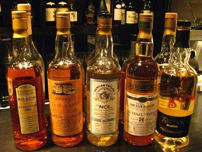 Different kinds of Scotch whisky 