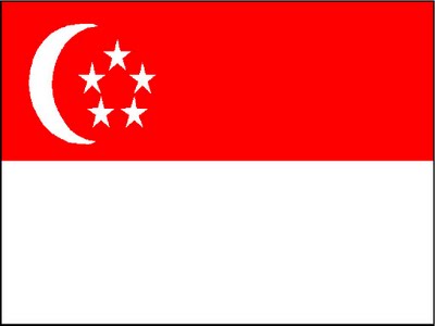 The national flag of Singapore