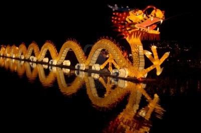 A sinosaurus's colored lantern at Chinese Spring Festival